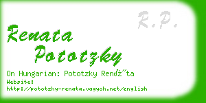 renata pototzky business card